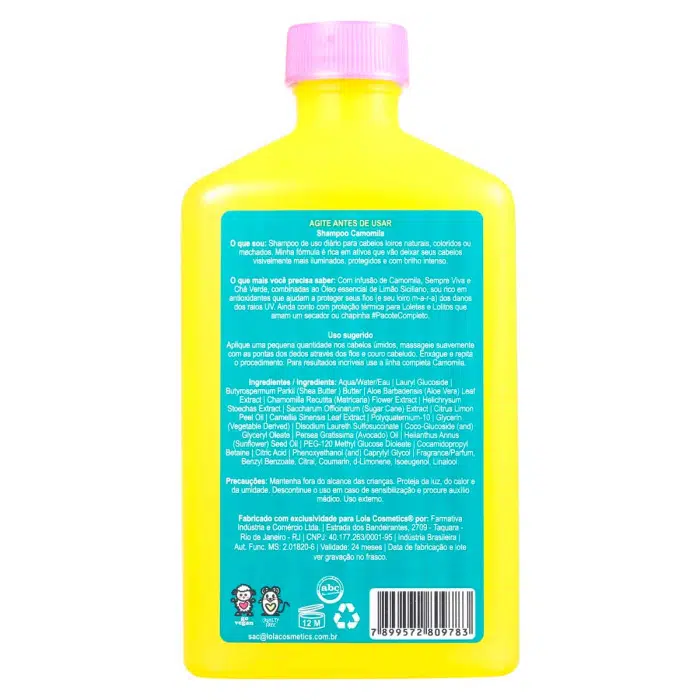 Шампунь для ухода за блондом Lola Camomila Shampoo, 250 мл