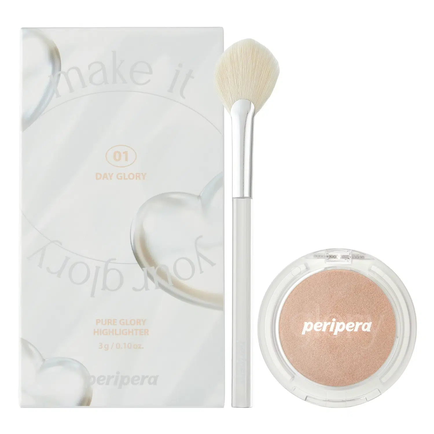 Набір хайлайтер пудровий з пензликом PERIPERA Pure Glory Highlighter, 3г