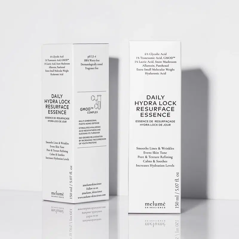 Зволожувальна есенція з кислотами Melume Daily Hydra Lock Resurfacing Essence