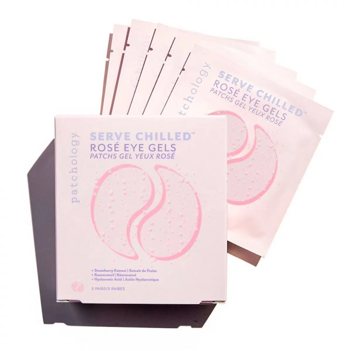 Освежающие патчи с экстрактом розы Patchology Serve Chilled Rose Eye Gels, 5 пар до 10.2025