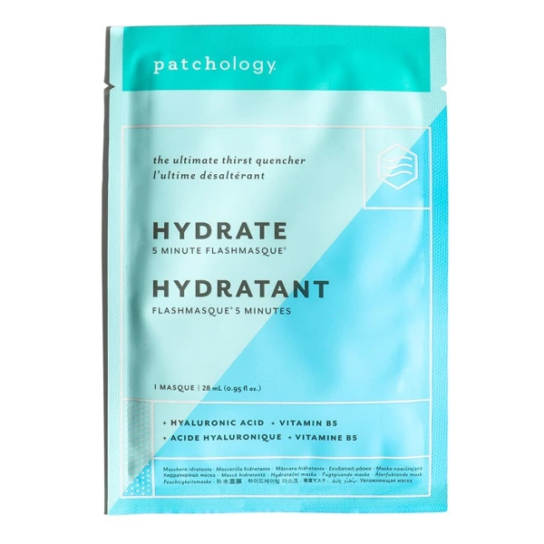 Увлажняющая маска Patchology FlashMasque® Hydrate 5 Minute Sheet Mask, 2 шт