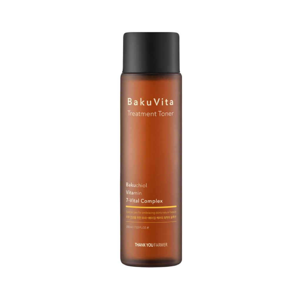 Зволожувальний тонер з бакучіолом і вітамінами C та E THANK YOU FARMER BaKuVita Treatment Toner 200 мл