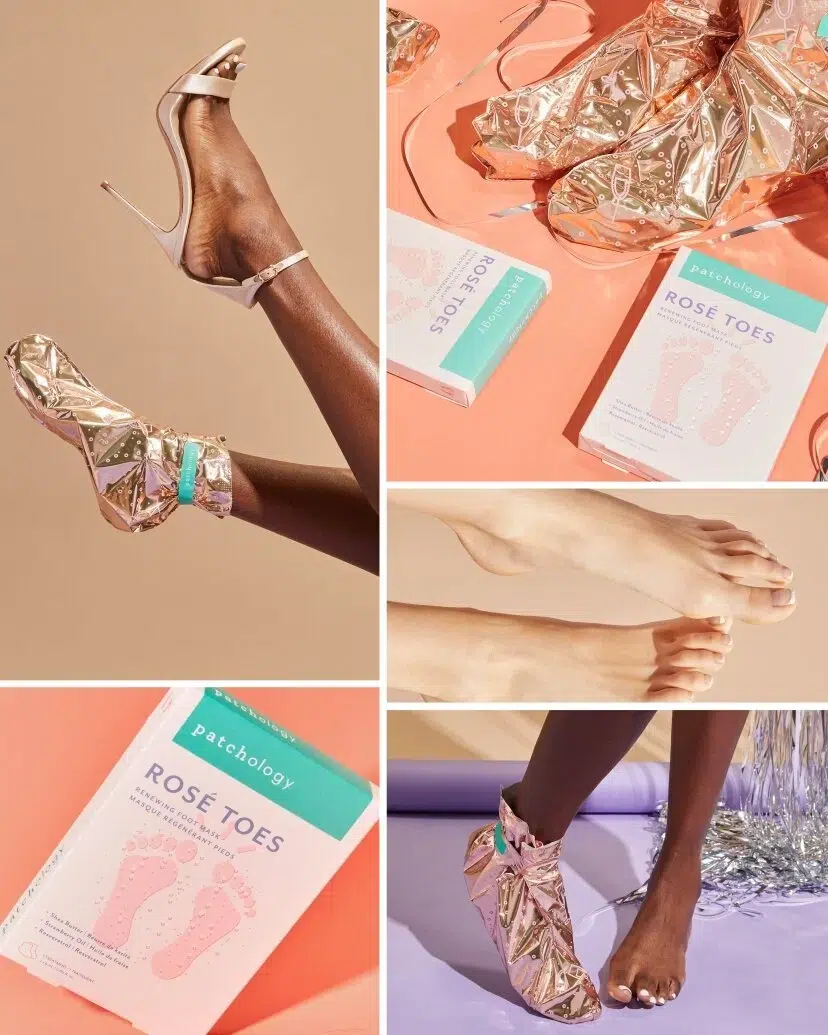 Освіжаюча маска для ніг з екстрактом троянди Patchology Serve Chilled Rosé Toes, 1 шт до 10.2025