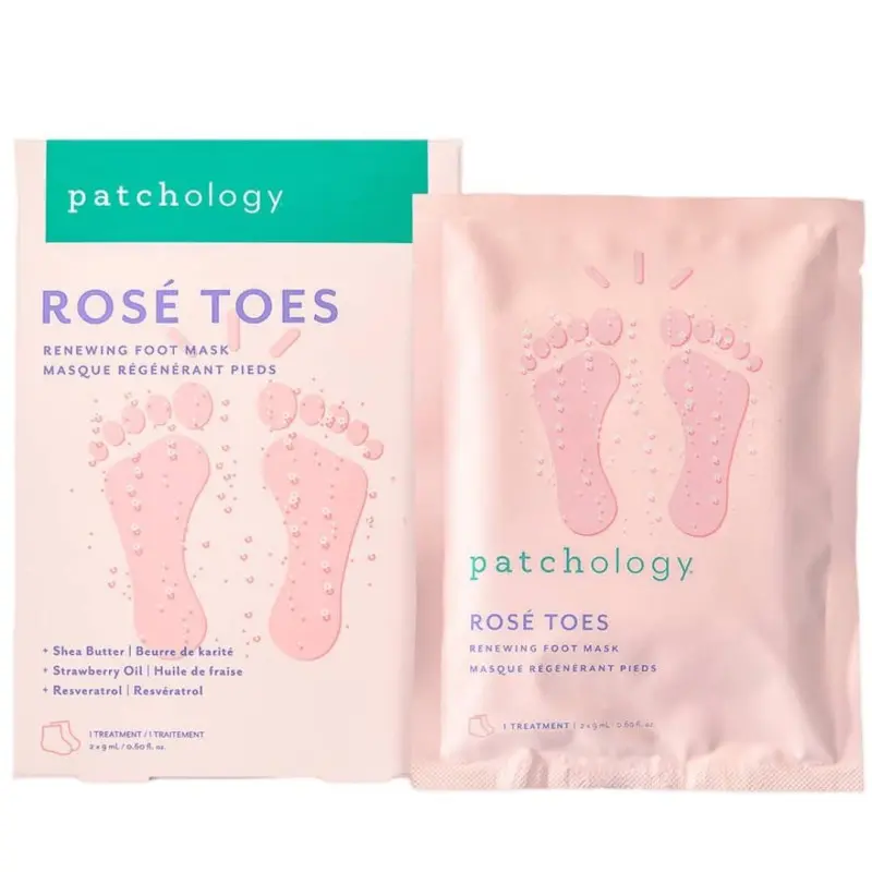Освіжаюча маска для ніг з екстрактом троянди Patchology Serve Chilled Rosé Toes, 1 шт до 10.2025