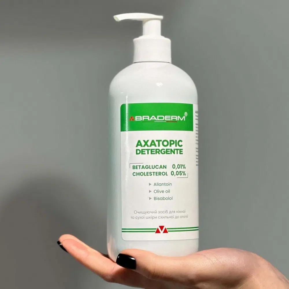 Нежное средство для очищения кожи Braderm Axatopic cleanser, 500 мл