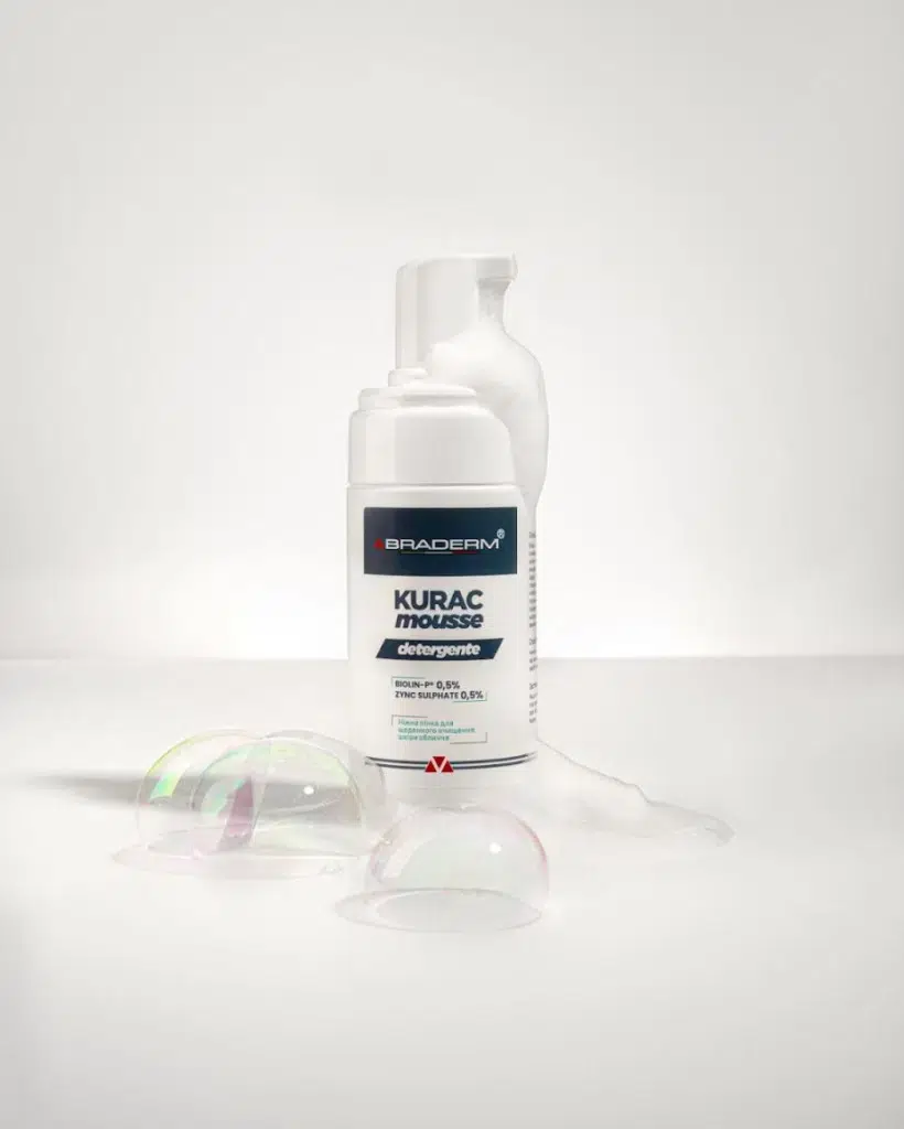 Пенка для умывания с пребиотиками Braderm Kurac Mousse, 100 мл