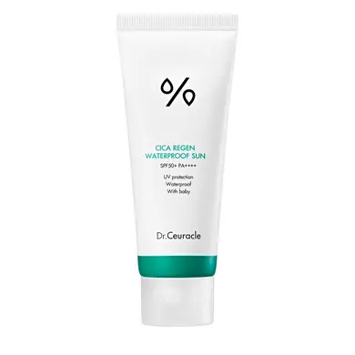 Водостойкий солнцезащитный крем с центеллой азиатской Dr.Ceuracle Cica Regen Waterproof Sun SPF50+ PA++++, 100 мл