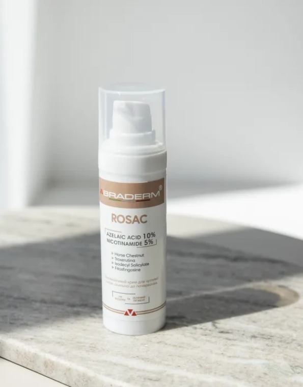 Успокаивающий крем для чувствительной кожи Braderm Rosac Cream, 30 мл