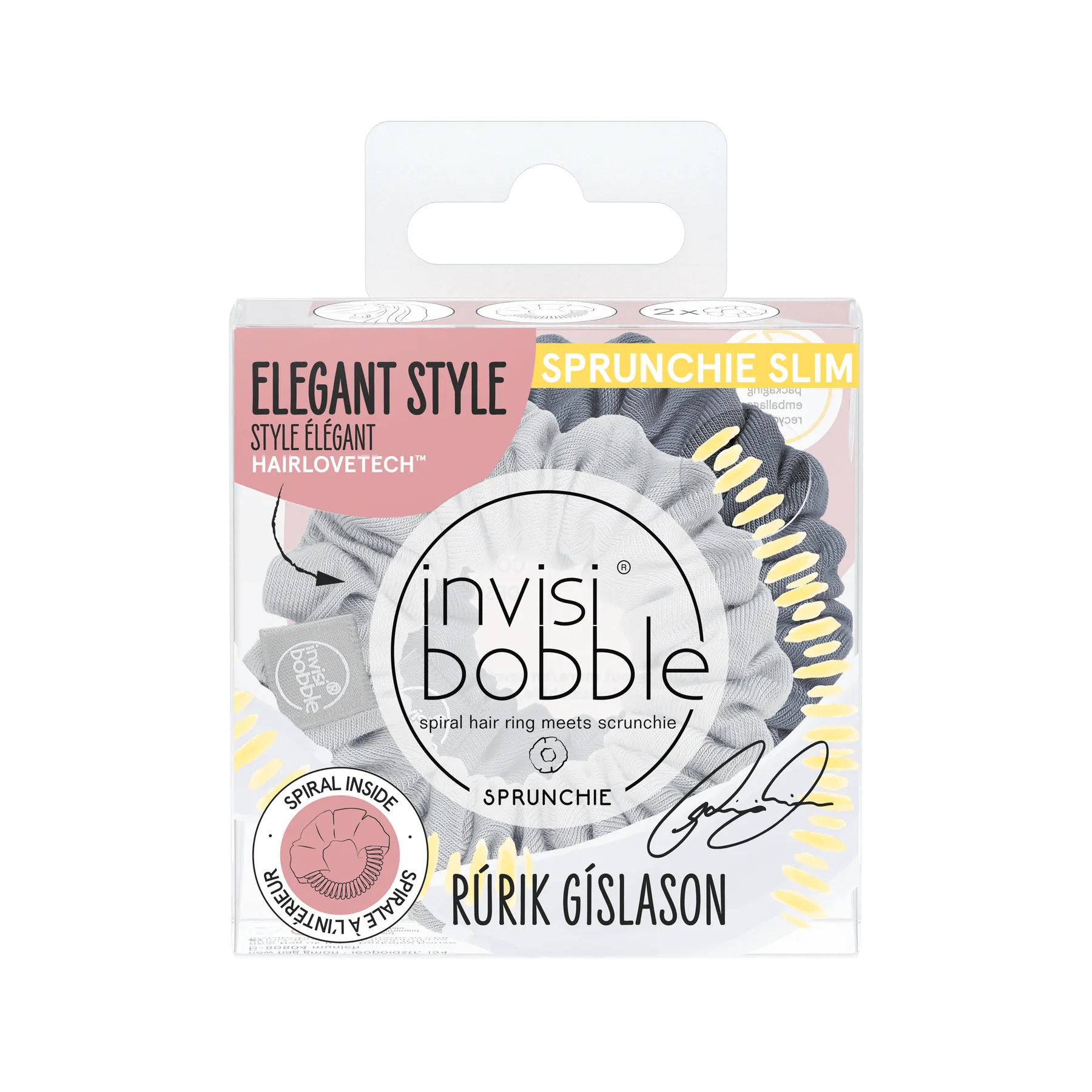 Резинка-браслет для волосся invisibobble SPRUNCHIE SLIM - Rurik Gislason Feeling Greyt