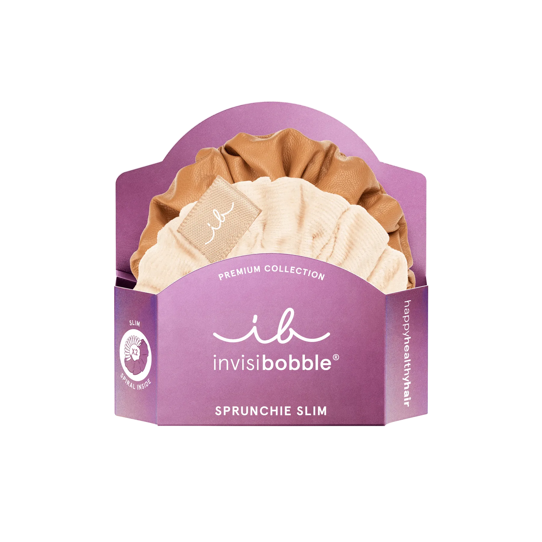 Резинка-браслет для волос invisibobble SPRUNCHIE SLIM PREMIUM - Crème De Caramel