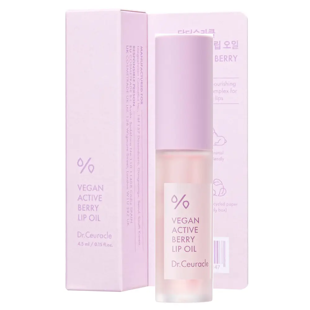 Масло-блеск для губ с ресвератолом и экстрактом клюквы Dr.Ceuracle Vegan Active Berry Lip Oil, 4.5 мл