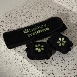 Набір для вмивання: повʼязка та напульсники, чорний