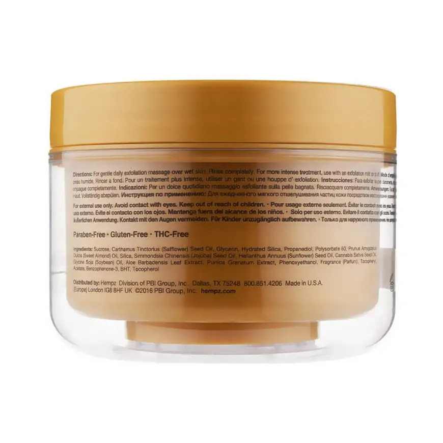 Цукровий Скраб для тіла з рослинними екстрактами Hempz Original Herbal Sugar Body Scrub 176 г