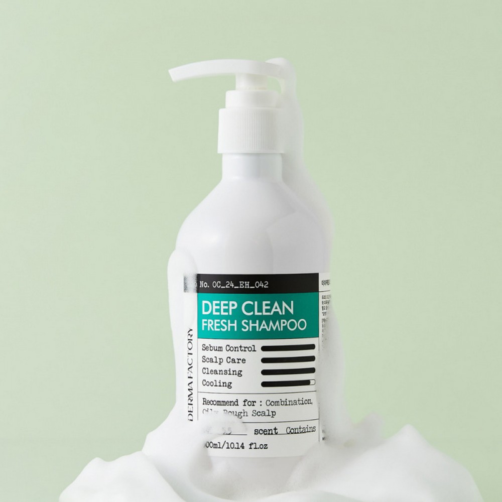Шампунь для глубокого очищения волос Derma Factory Deep Clean Fresh Shampoo, 300 мл