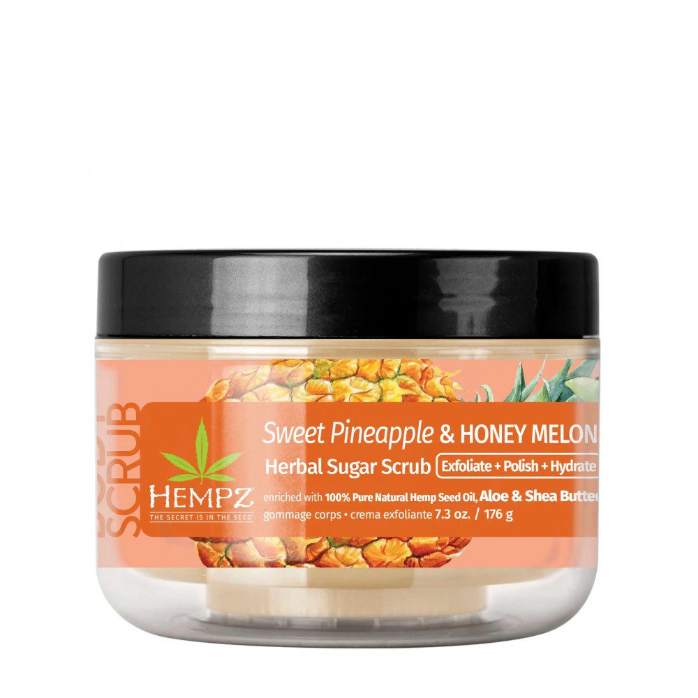 Скраб сахарный Сладкий ананас и Медовая дыня Hempz Sweet Pineapple and Honey Melon Herbal Sugar Scrub