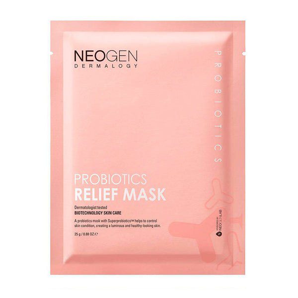 Листовая маска на основе суперпробиотиков и экстрактов молодых ягод NEOGEN DERMALOGY PROBIOTICS RELIEF MASK, 25г