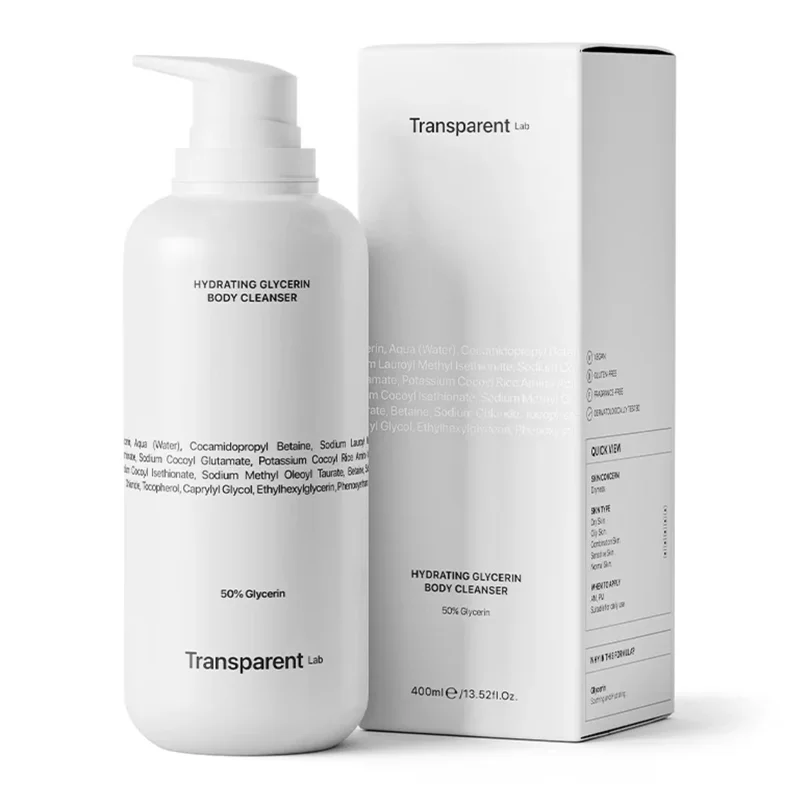 Увлажняющее средство для очищения тела с глицерином TRANSPARENT-LAB HYDRATING GLYCERIN BODY CLEANSER 400 мл