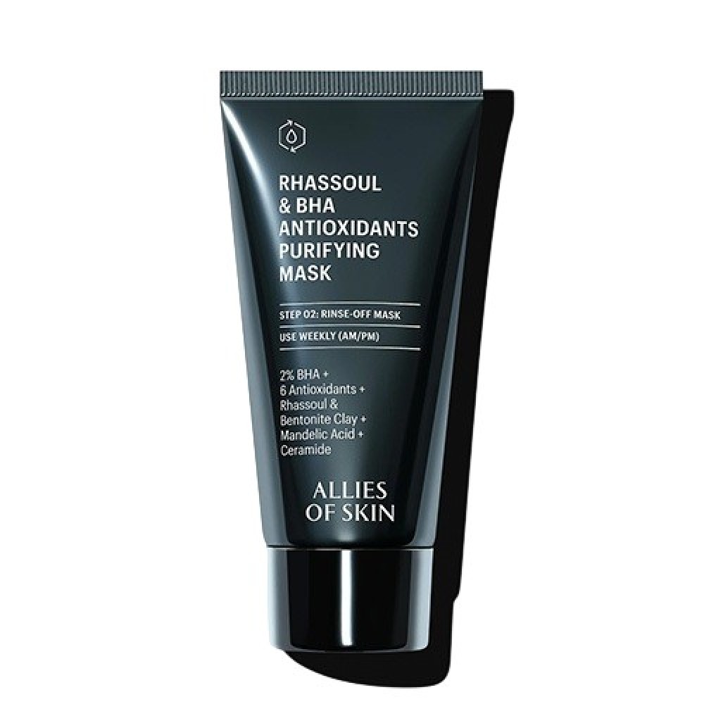 Маска очищуюча для обличчя Allies of skin Rhassoul and BHA Antioxidants Purifying Mask, 50 ml