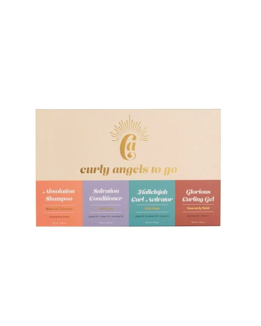 Набір мініатюр для кучерявого волосся Curly Angels To Go, 4 х 100 мл