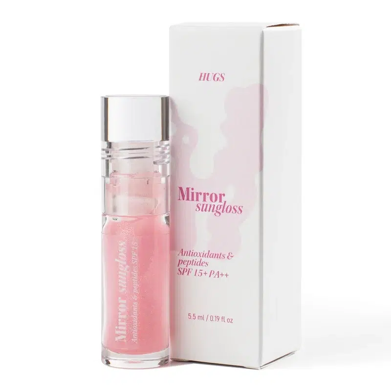 Солнцезащитный блеск Hugs Mirror Sungloss Antioxidants  Peptides SPF 15+ PA++, 5.5 мл