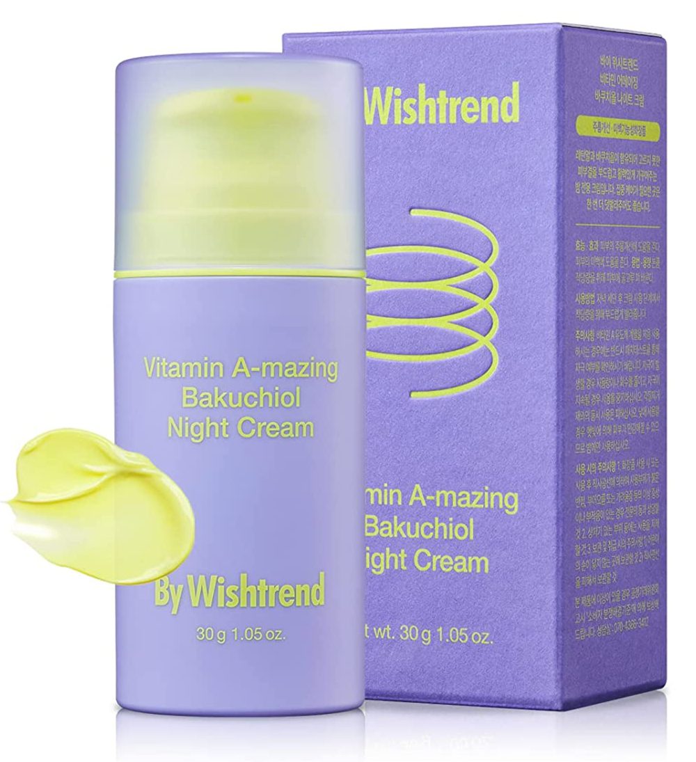 Нічний омолоджуючий крем з ретинолом і бакучіолом By Wishtrend Vitamin A-mazing Bakuchiol Night Cream - 30 мл