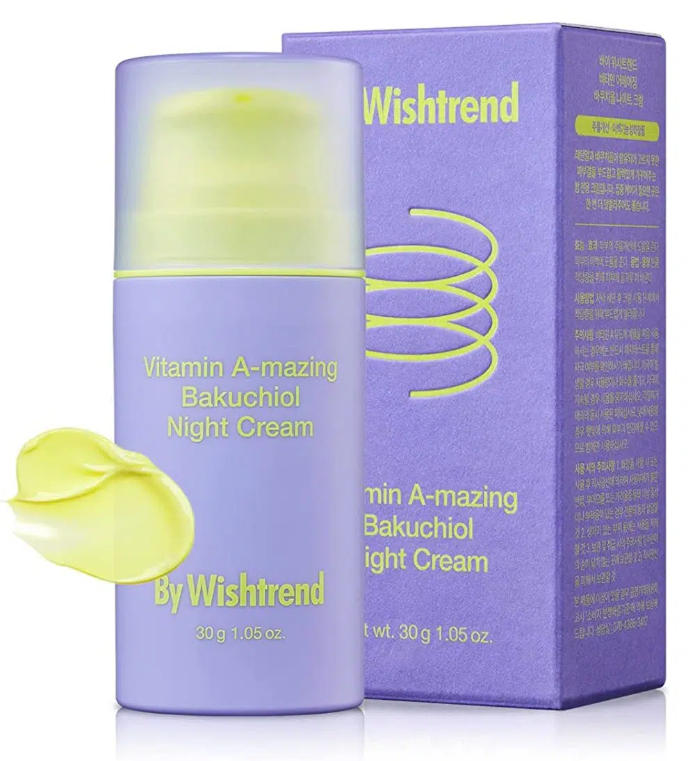 Нічний омолоджуючий крем з ретинолом і бакучіолом By Wishtrend Vitamin A-mazing Bakuchiol Night Cream - 30 мл