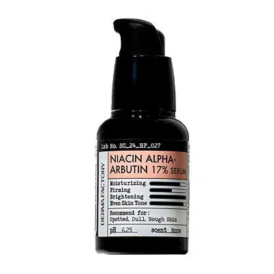 Интенсивная сыворотка для осветления пигментации Derma Factory Niacin Alfa - Arbutin 17% Serum, 30 мл