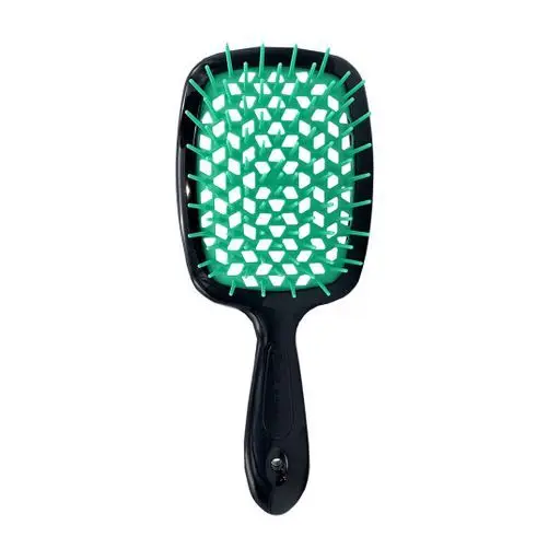 Гребінець міні Janeke Superbrush Small - чорний з зеленим