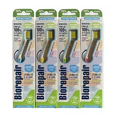 Зубна щітка "Досконала чистка" Biorepair Medium Soft ,Junior 6-12 років - Жовта