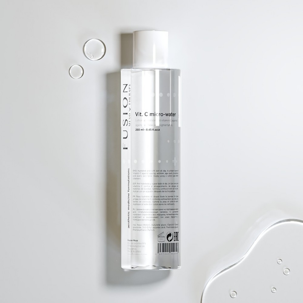 Осветляющий антиоксидантный мицеллярный лосьон Fusion Meso Vit. C Micro Water, 250 мл