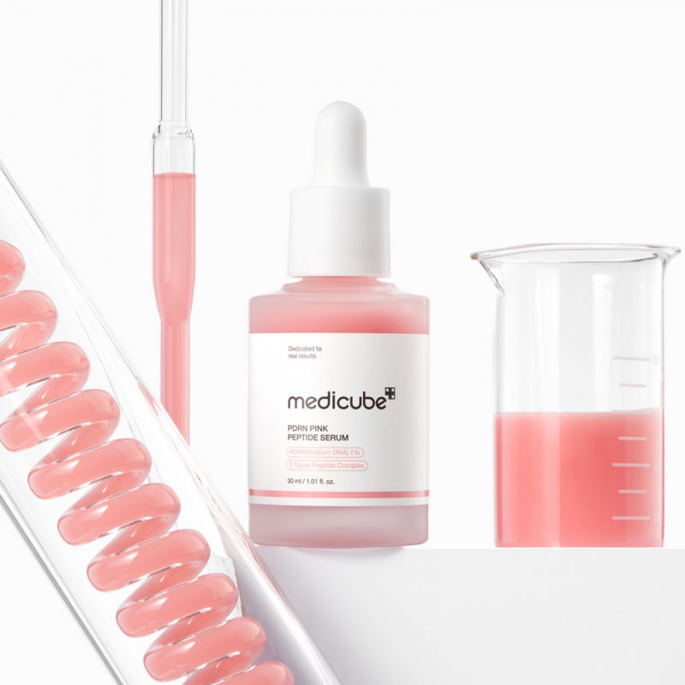 Восстановительная сыворотка с полинуклеотидами и пептидами Medicube PDRN Pink Peptide Serum, 30 мл