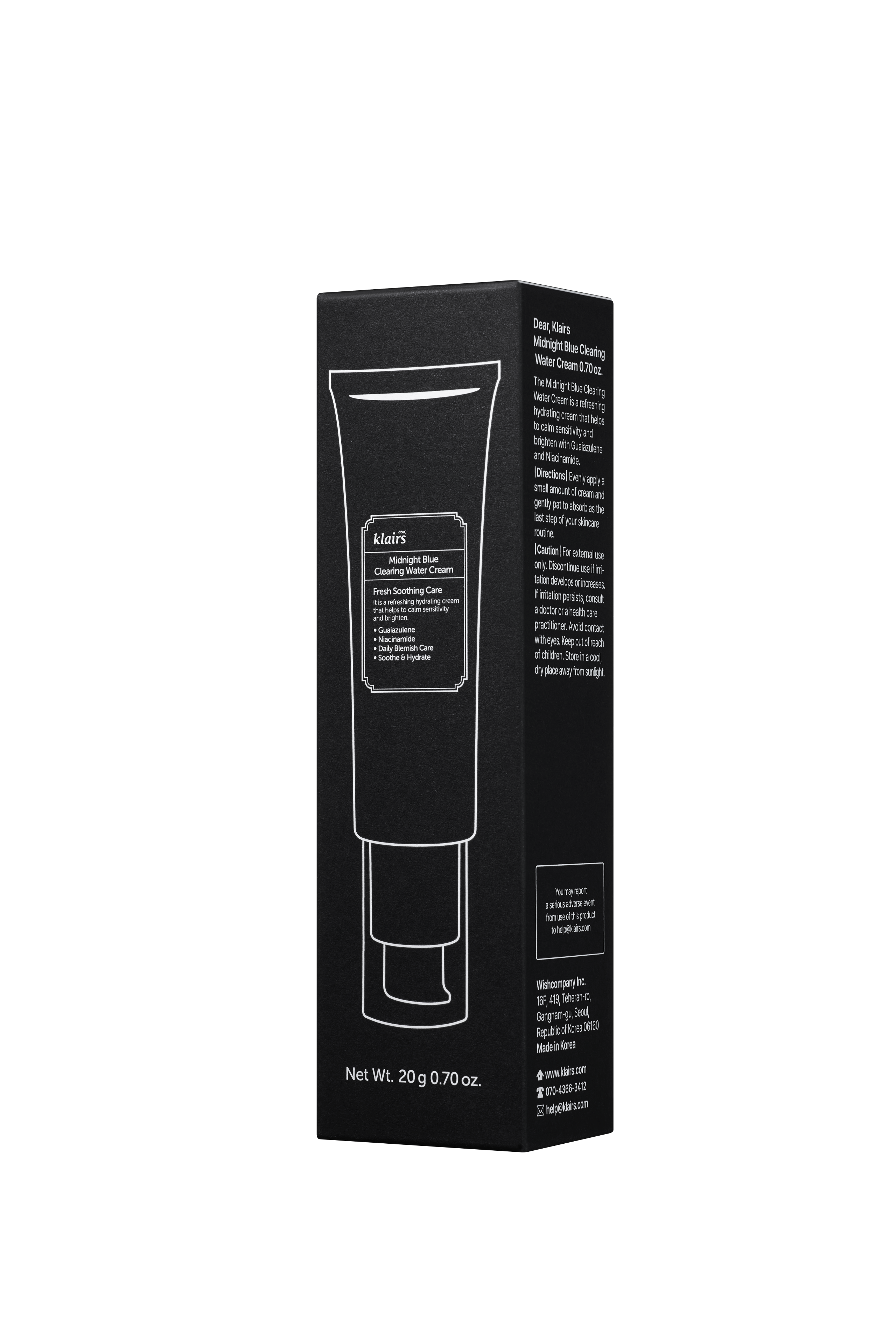 Увлажняющий крем-гель для лица Dear Klairs Midnight Blue Clearing Water Cream