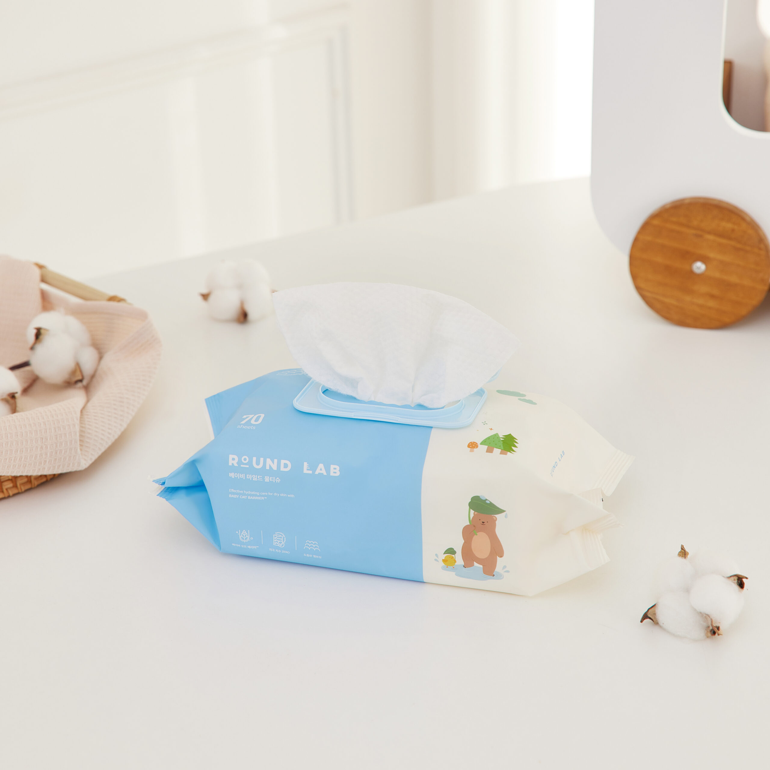 Дитячі очищувальні серветки Round lab Baby Mild Wet Wipes