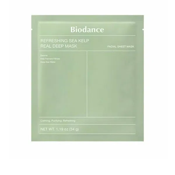 Гидрогелевая освежающая маска из морской водоросли Biodance Refreshing Sea Kelp Real Deep Mask 1Box, 34 г