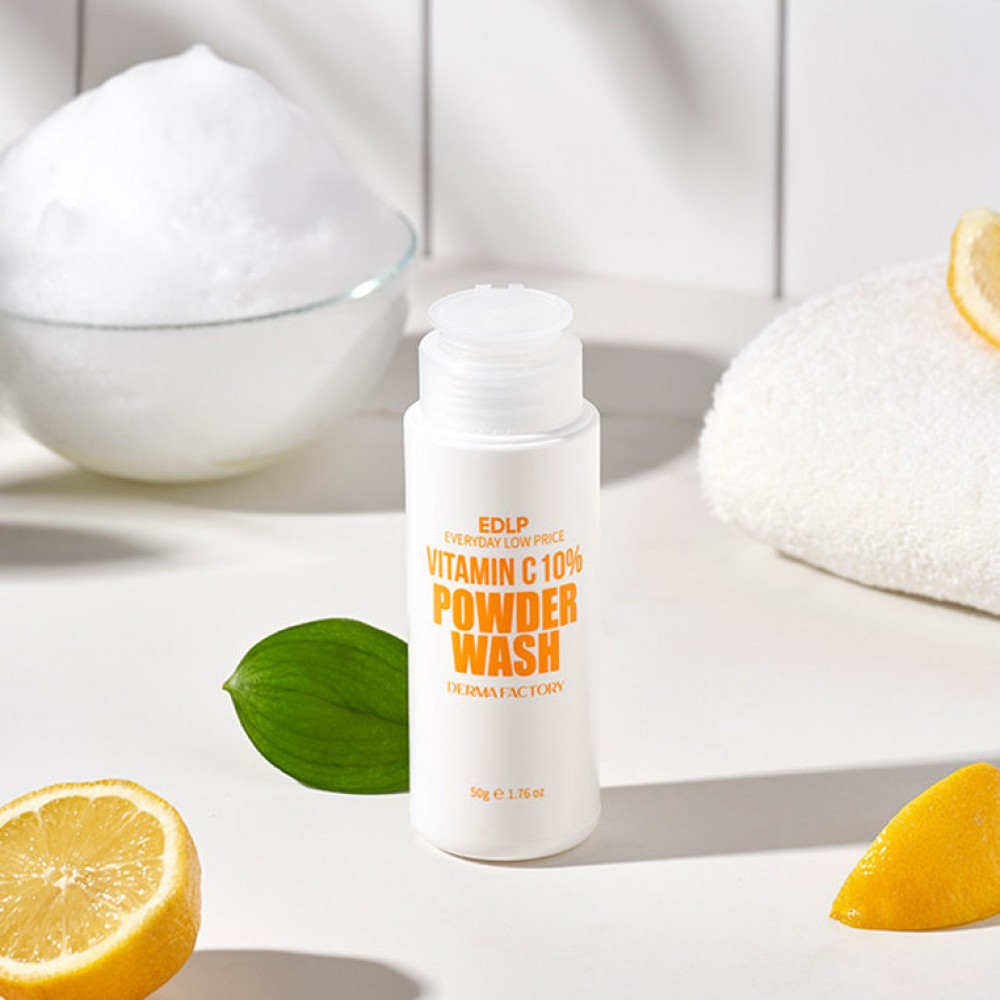 Энзимная пудра для умывания лица с витамином C Derma Factory Vitamin C 10% Powder Wash, 50 г