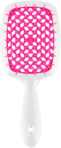 SUPERBRUSH WITH SOFT MOULDED TIPSГребінець - біла з фуксією SUPERBRUSH WITH SOFT MOULDED TIPSГребінець - біла з фуксією