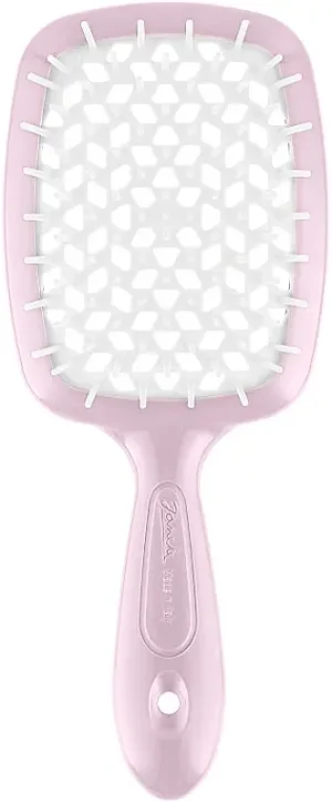 Расческа мини-розовая с белым