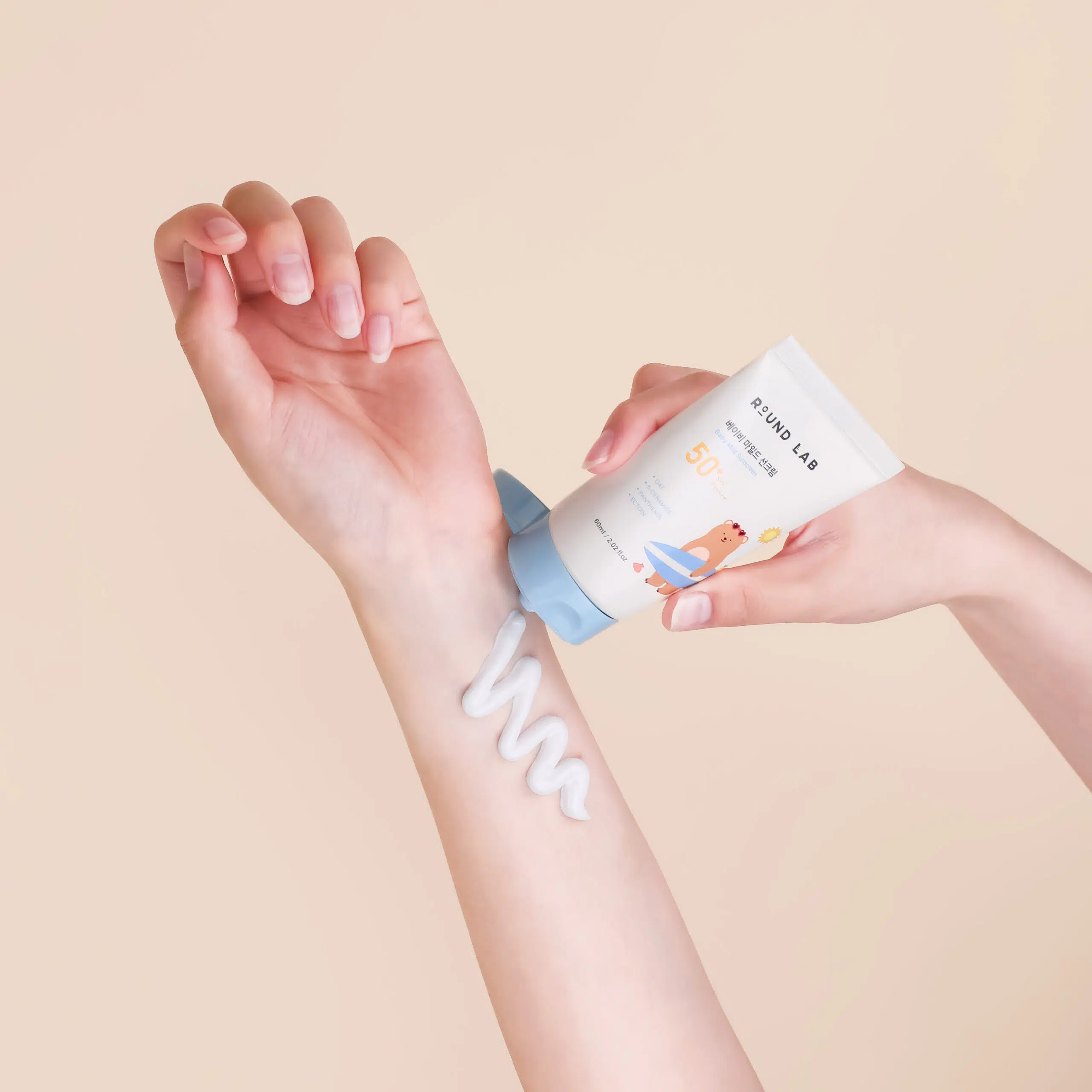Детский солнцезащитный крем Round lab Baby Mild Sunscreen, 60 мл