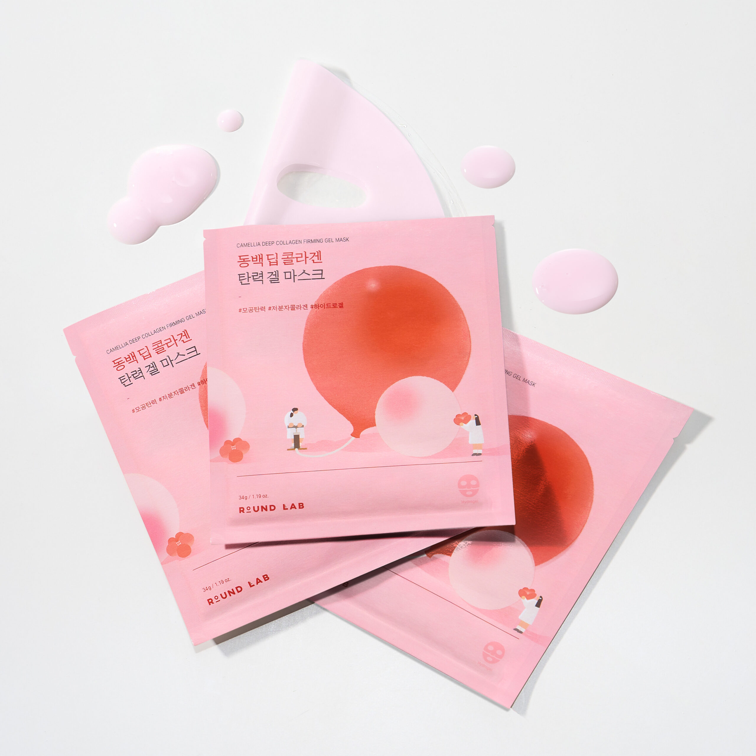 Гелевая маска с коллагеном Round lab Camellia Deep Collagen Firming Gel Mask, 34 мл