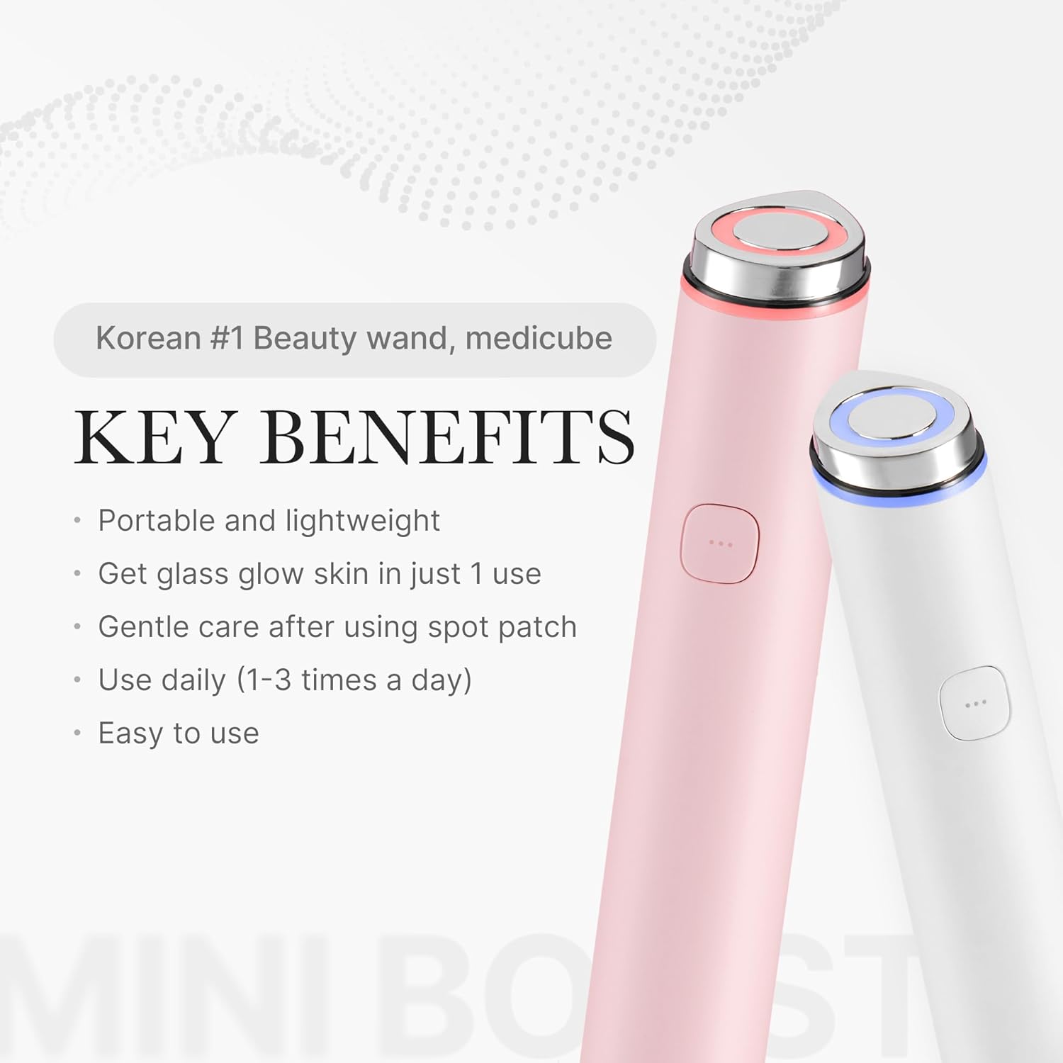 Мини-устройство для домашнего ухода за кожей Medicube AGE-R Booster Pro Mini, розовый