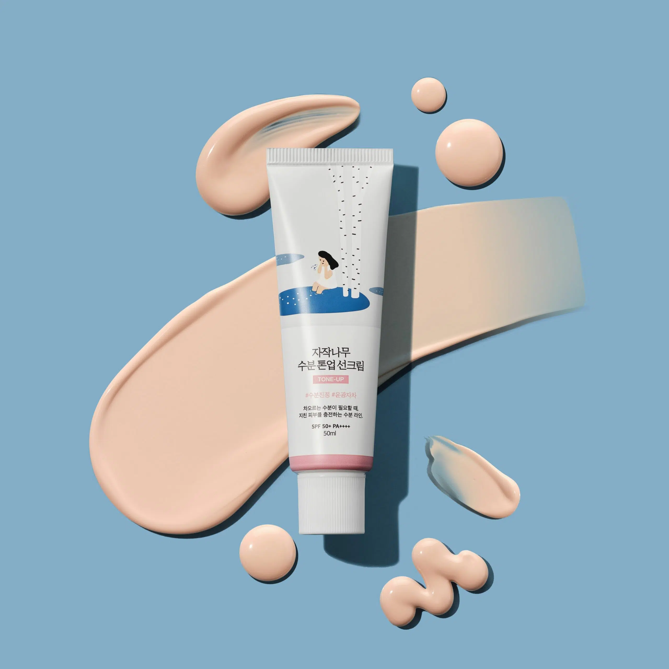 Тонирующий солнцезащитный крем с березовым соком Round lab Birch Juice Moisturizing Tone Up Sunscreen, 50 мл