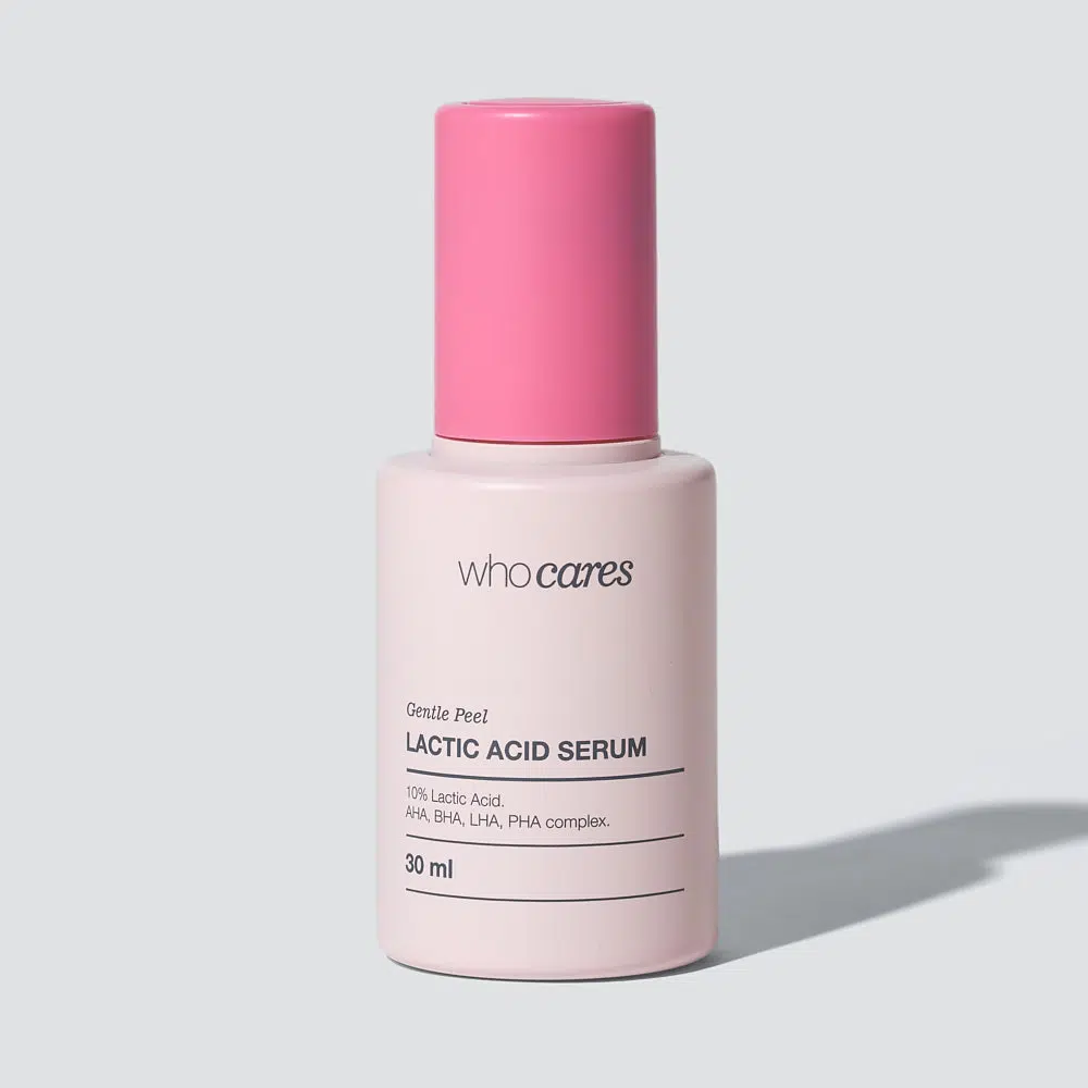 Несмывающаяся сыворотка-пилинг с молочной кислотой Who Cares Gentle Peel Lactic Acid Serum, 30мл