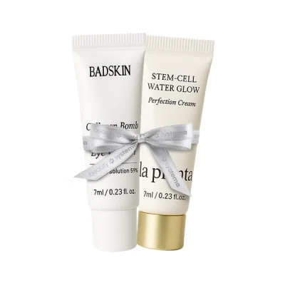 Ліфтинг-крем для повік та шиї Bad Skin 7мл та крем зі стовбуровими клітинами  La Pianta 7мл подарунок