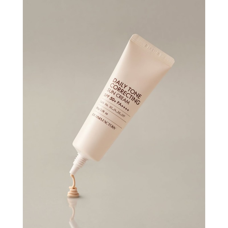 Солнцезащитный крем с эффектом выравнивания тона кожи Derma Factory Daily Tone Correcting Sun Cream SPF50+ PA++++, 50 г