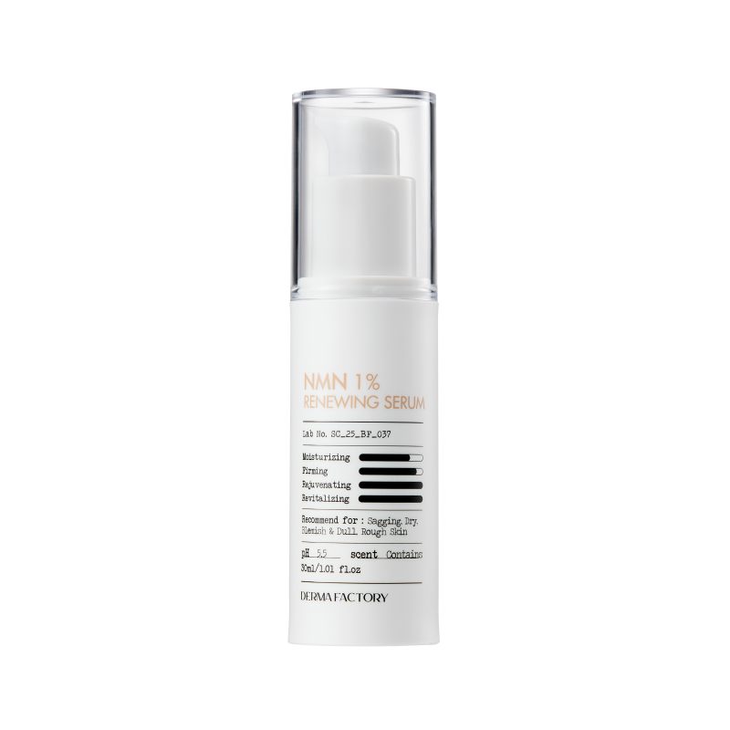 Сироватка для оновлення шкіри з NMN 1% та ресвератролом Derma Factory NMN 1% Renewing Serum, 30 мл
