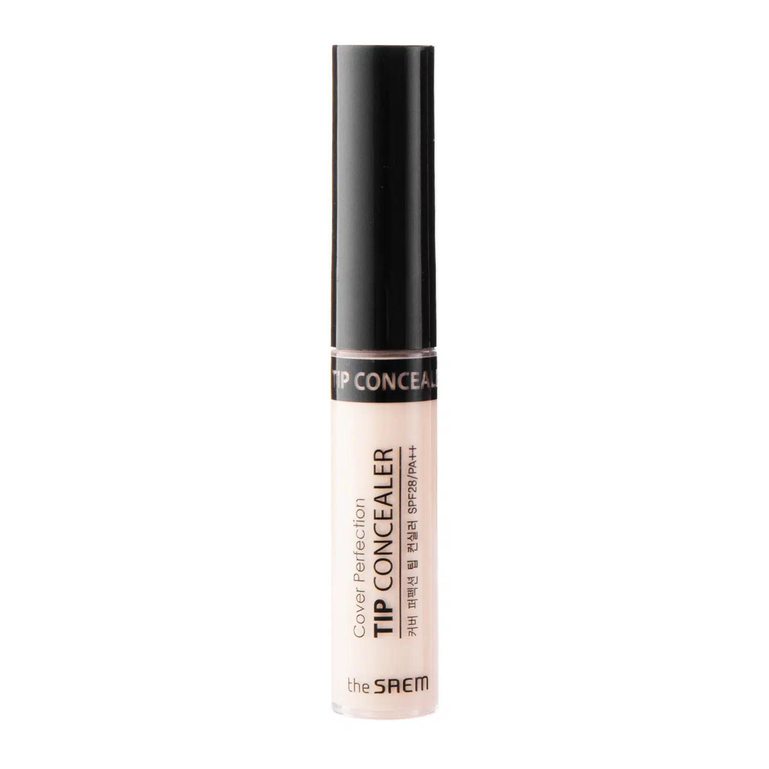 Консилер зі світловідбиваючими частинками The Saem Cover Perfection Tip Concealer SPF28/PA++, 7 г - 0.5 - Слонова кістка
