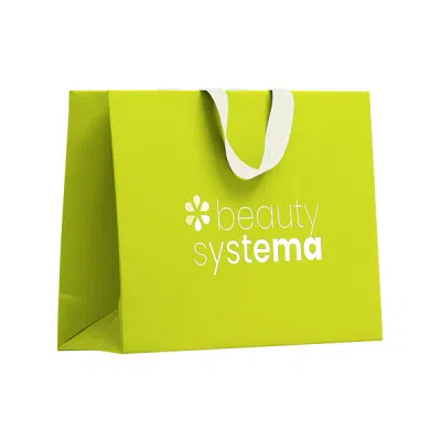 Маленький брендований картонний пакет beauty systema