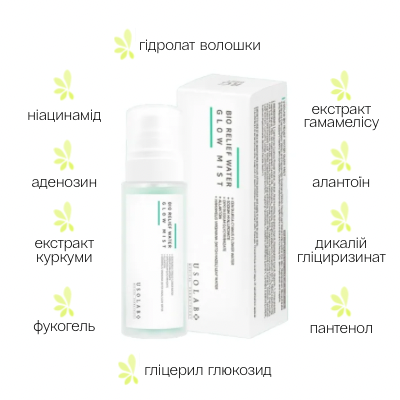 Заспокійливий, освіжаючий та гідратуючий тонер – cпрей Usolab Bio
