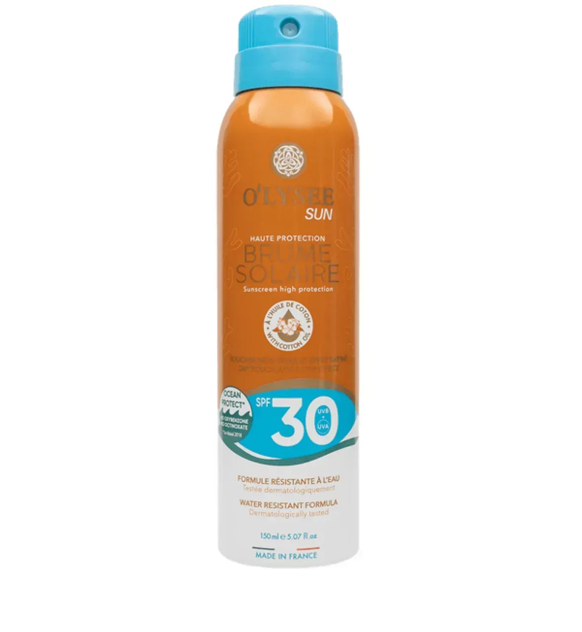 Ароматизований сонцезахисний спрей SPF30+ O’LYSEE High protection Sun Mist SPF 30, 150 мл