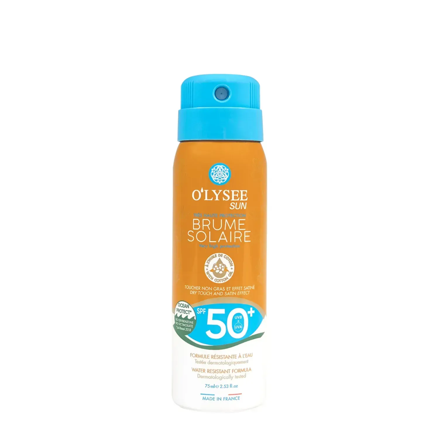 Ароматизований сонцезахисний спрей SPF50+ O’LYSEE Very High protection Sun Mist SPF 50+, 75 мл